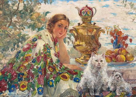Ekaterina Kachura-Falileeva At the Samovar